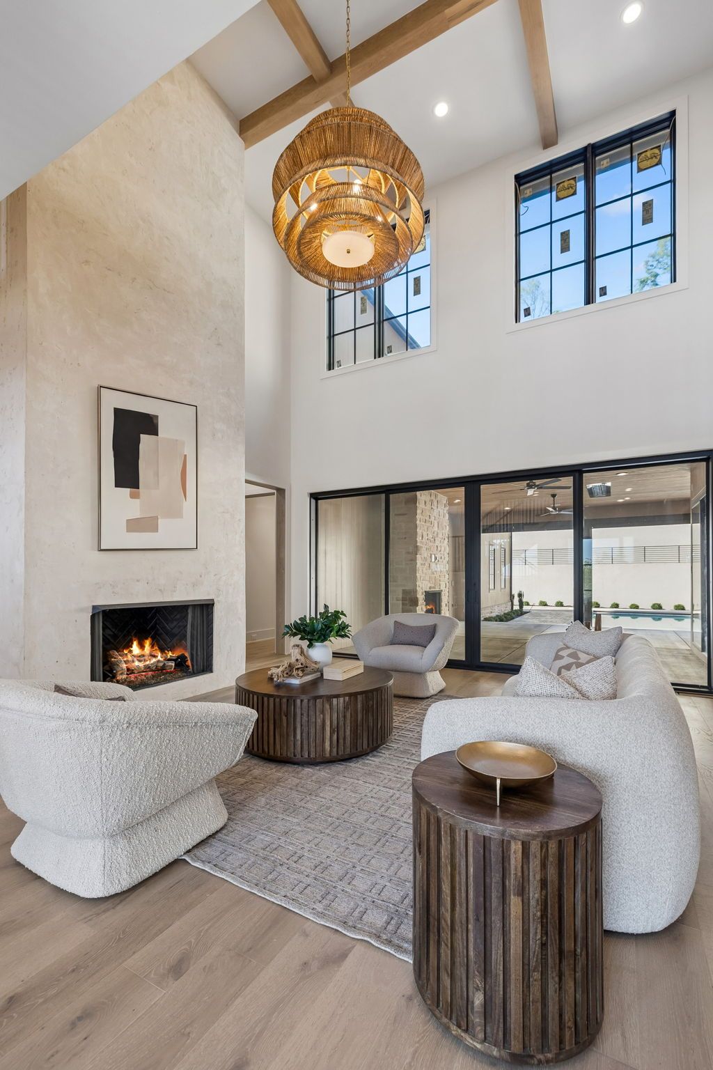 Great room with beams