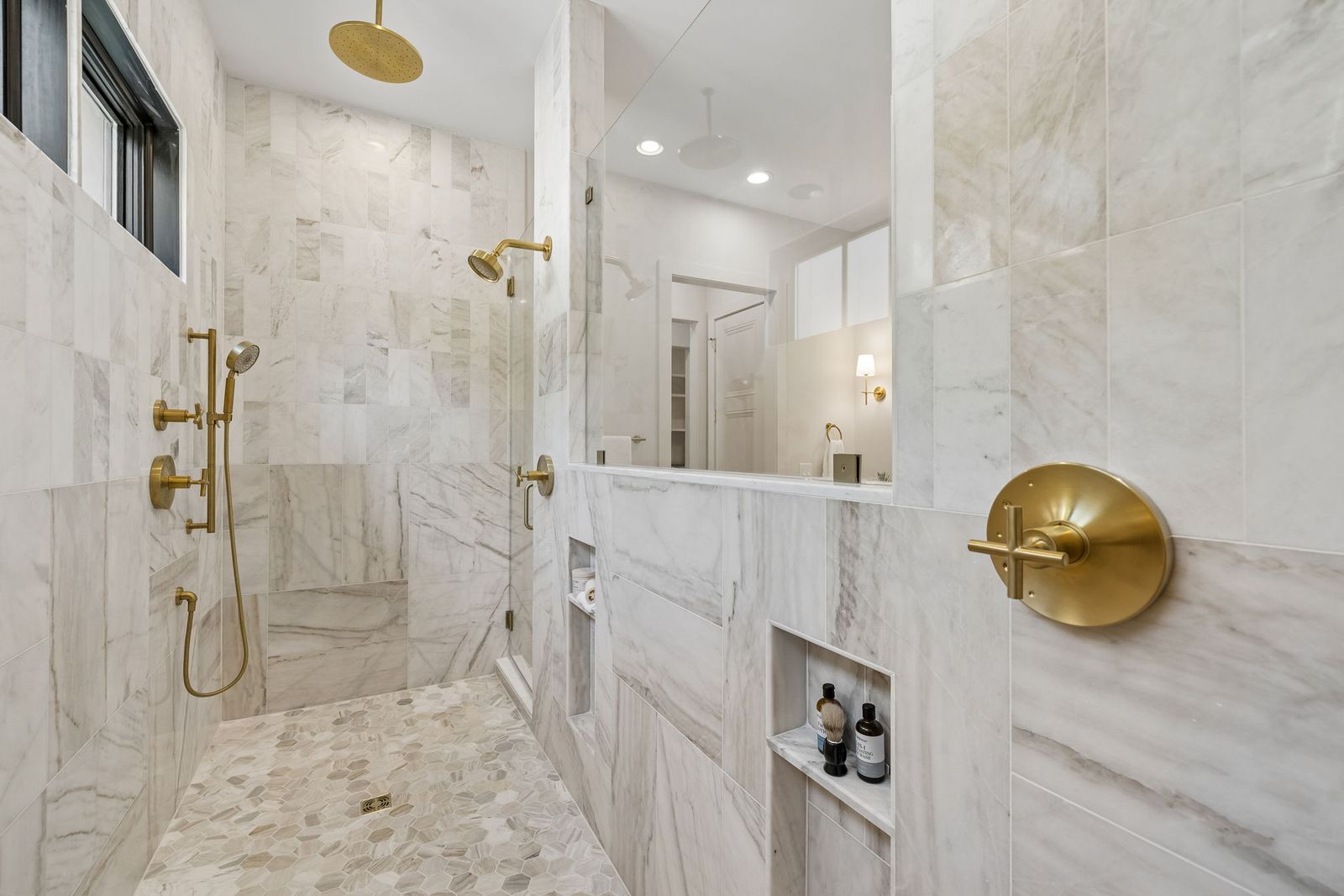 Primary shower and tub